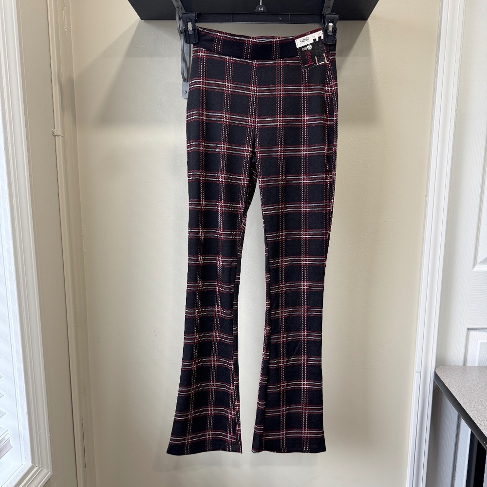 NOBO Highrise Flare Plaid Leggings